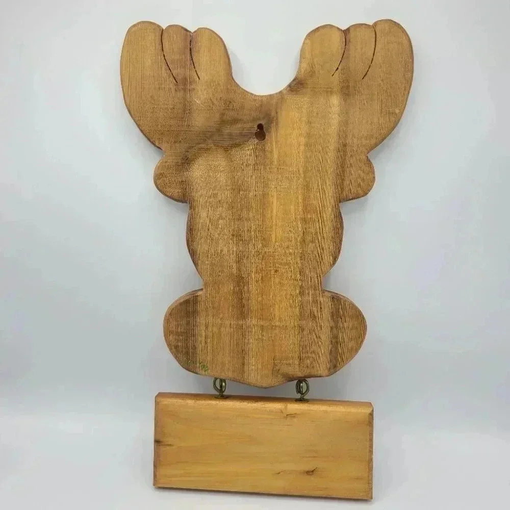 Vintage Handcrafted Wood Christmas Reindeer Rudolph Welcome Sign Rustic Cabincor